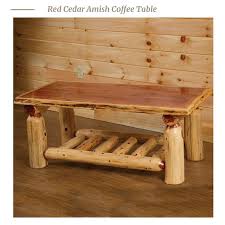 Red Cedar Amish Coffee Table In 2020 Rustic Furniture Diy Rustic Furniture Design Rustic Log Furniture