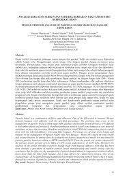Perpatahan atau retak pada sekam tersebut menyebabkan papan memiliki 154 jurnal teknik mesin, volume 9, nomor 1, januari 2009 sumber retak mikro yang dapat. Pdf Analisis Kekuatan Tarik Papan Partikel Berbahan Baku Ampas Tebu Berperekat Resin