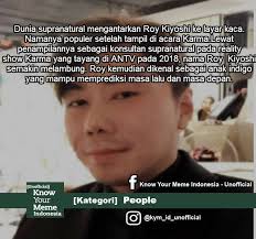 Ekspresi roy kiyoshi saat membaca aura dan melihat kisah para partisipan selalu epic dan mencuri perhatian. Facebook