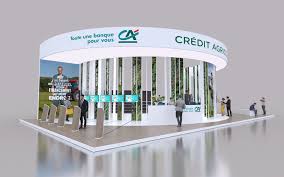 Credit Agricole Sia On Behance Exibition Design Booth Design Stand Design