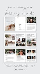 Photography Pricing Guide Caslon Pricing Guide Photography Photography Pricing Photography Pricing Template