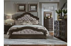 Valley Springs Brown And Beige Upholstered Bedroom Set From Liberty Coleman Furniture Upholstered Bedroom King Bedroom Sets Bedroom Sets Queen
