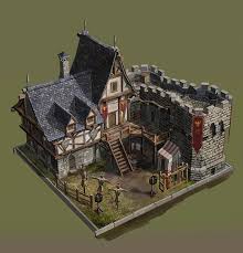 Artstation Old Works Kim Youngju In 2020 Fantasy House Fantasy Town Architecture