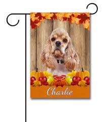 He is easily trained, gentle, and playful, and loves splashing around in water. Personalized Thanksgiving Cocker Spaniel Garden Flag 12 5 X 18 Custom Printed Flags Flagology Com