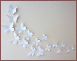 In this diy room decor tutorial i show how to make a cute origami butterfly. 3d Wall Butterflies 30 White Butterfly Silhouettes Nursery Etsy In 2021 Butterfly Wall 3d Butterfly Wall Butterfly Wall Decor
