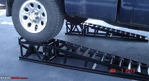 Combined, the steel ramp set can handle a vehicle weight of 6500 lb. Diy Inexpensive Home Made Car Ramps Team Bhp