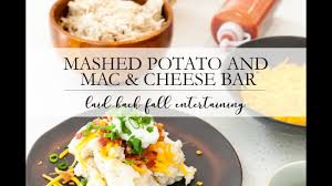 Sep 21, 2020 · we love to serve our bbq meatloaf with garlic mashed potatoes, spicy green beans, and vegan cornbread. Mashed Potato And Mac Cheese Bar For Laid Back Fall Entertaining Ad Youtube