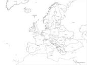 Printable PowerPoint® Map of Europe with Countries - Outline ...