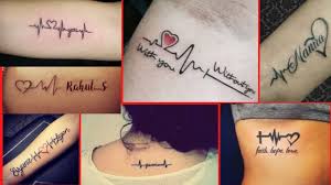 Meaningful Heartbeat Tattoo Designs With Names Couple Love Tattoos Name Tattoos Fashion Wing Youtube