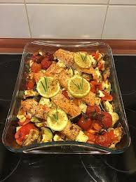 Low Carb Lachs Mit Ofengemuse Von Velvet Mayhem Chefkoch Lachs Gerichte Low Carb Lachs Rezepte