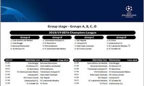 Vainqueur de la ligue des champions en 2012 face au bayern munich ! Calendrier Officiel De La Ligue Des Champions 2018 2019 Telecharger Gratuitement La Derniere Version