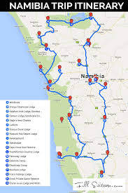 Google map of namibia explore namibia's huge diversity with this google map; Ultimate Namibia Itinerary Self Drive Road Trip Map Tips