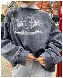 Heather grey hoodies sweatshirt outfit grey sweatshirt hoodie fabric french terry hoodie sweatshirts t shirts for women contrast hoodie. Glo Sweatshirt In Stone Wash Angelo Grey Sweatshirt Outfit Aesthetic Earn Instant Street Cred With Our Indie Outfits Cute Casual Outfits Sweatshirt Outfit