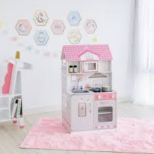 Teamson Kids Jeu De Cuisine Enfant Dinette 2 Facades 2 En 1 En Bois Rose Gris Wonderland Ariel Teamson Kids Td 12515p Cuisine Et Menage Rue Du Commerce