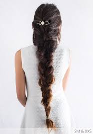 Gorgeous Super Long Hair In A Big Braid Hairstyle With White Dogwood Flower Flexi Clips Beautiful Wedding Hairstyle Hair Shades Long Hair Styles Hair Styles
