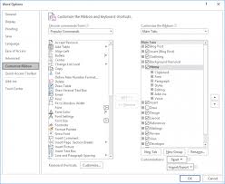 Resetting Ribbons To Their Default Microsoft Word