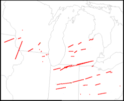 Punchboard, where you punched in a large button to pick your question; 1965 Palm Sunday Tornado