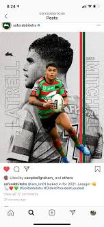 The nrl judiciary's busy night has seen latrell mitchell cop it sweet as two players were suspended, while another was successful. Official Souths Re Sign Latrell Mitchell For 2021 Nrl