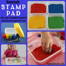 Homemade Stamp Pads For Kids Homemade Stamps Stamp Pad Crafts For Kids