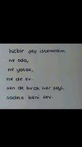 hicbir sey istemedim
