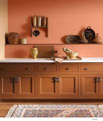 18 Awesome Apricot Wall Color Dark Furntirue Photos Orange Kitchen Walls Paint For Kitchen Walls Kitchen Color Orange