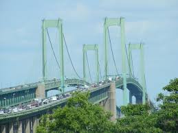 Delaware memorial bridge this exit on the new jersey turnpike gps and mile marker. The Delaware Memorial Bridge Is A Set Of Twin Suspension Bridges Crossing The Delaware River The Toll Bridges Carry I Route 40 Scary Bridges Jewel Of The Seas