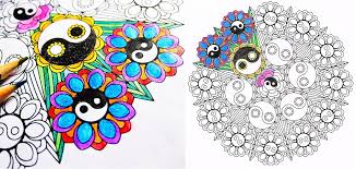 For centuries, in many cultures (eg tibet), the mandala is used as a tool to facilitate meditation. Yin Yang Bouquet Mandala Coloring Page By Candy Hippie On Deviantart