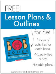 Lesson Plans And Outlines For Bob Books Set 1 Bob Books Phonics Activities Phonics Lesson Plans
