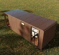 Luxury 1-Bed Container Home: 1 Living Room & Balcony ...