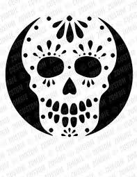 Aimless Moments Halloween Pumpkin Templates Sugar Skull Pumpkin Pumpkin Stencil