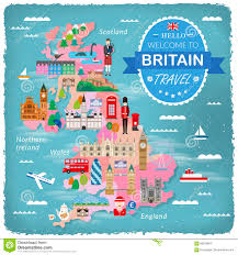 Redesigned the belgium, middle east, oceania, netherlands and poland maps with more detail. United Kingdom Travel Map Cartoon Vector Cartoondealer Com 69235647