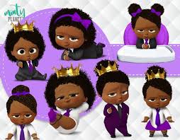 Black Boss Baby Boy Clipart African American Girl Purple Boss Baby Boss Baby Girl Full Etsy Boss Baby Baby Girl Shower Themes Baby Birthday Party Girl
