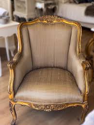 Gold Leaf Versailles French Library Chair Antique Reproduction French Armchair French Chairs French Sofa Chairs French Furniture French Style Furniture French Chairs