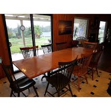 You have the option to have a different color base and top and you can coordinate the top to match the base. Ethan Allen Country Colors Dining Set With Table And 8 Fan Back Chairs Chairish