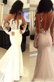 Wedding dresses long sleeves bridal ball gowns plus size open back sweep train. Sexy Open Back Mermaid Long Sleeve Prom Dress Mermaid Wedding Dresses Simibridaldresses