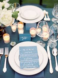 Pin By Kaleb Norman James Design On Wedding Reception Inspiration Blue Table Settings Wedding Table Settings Candle Table Setting