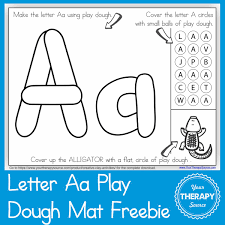 As they squeeze, roll, and bend the playdough to form uppercase and lowercase letters, children don't even realize they're gaining. Alphabet Playdough Mat Letter Aa Your Therapy Source