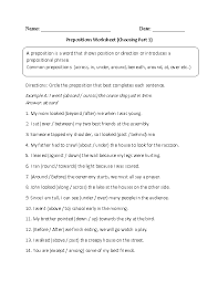 Choosing Prepositions Worksheet Preposition Worksheets Prepositional Phrases Prepositional Phrases Activities