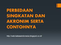 Tiket mempercepat, yang merupakan akronim. Perbedaan Singkatan Dan Akronim Serta Contohnya