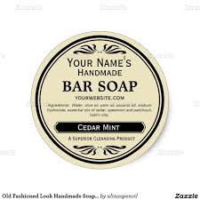 Old Fashioned Look Handmade Soap Labels Round Zazzle Com Soap Labels Soap Packaging Diy Soap Packaging