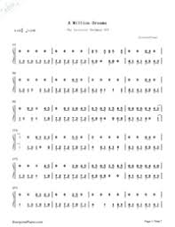 Standard tuning capo iv intro: A Million Dreams The Greatest Showman Ost Free Piano Sheet Music Piano Chords