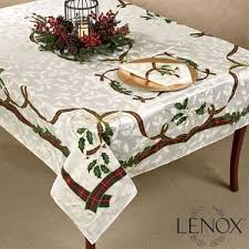 Lenox Holiday Nouveau Holly Table Linens Holiday Table Linens Christmas Table Cloth Table Linens
