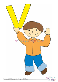 These colorful reading pages are perfect to introduce your child to the world . Alphabet Of Children Poster V Boy