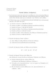 Grosse Zahlen Aufgaben Gymnasium