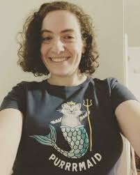 One of us is extremely happy to have our new matching shirts…one of us is  not 🤣 “Feed me and tell me I'm pretty” 🐾