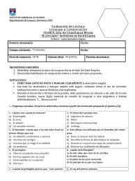 Sabe comunicarse con la naturaleza y cuando se siente en peligro se convierte en un príncipe con una espada mágica, que le permite crear seres fantásticos que lo ayudan en las diferentes aventuras que emprende. Control De Lectura El Principito Final El Principito