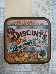 Vintage Amaretti Biscuit Tin Not Red Vintage Tins Biscuit Tin Amaretti Biscuits