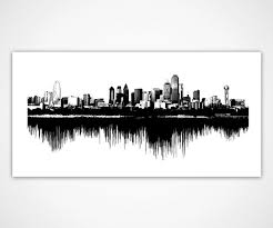 20 dallas skyline tattoo designs for men texas ink ideas dallas fort worth international airport skyline clip art you may like these posts. Artistic Sound Wave Prints Skyline Art Dallas Skyline Skyline Tattoo