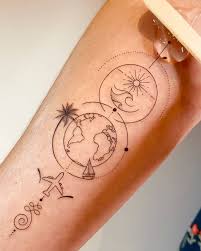 The best new hotels, vacation spots, reviews and tips to plan a perfect getaway from vogue.com. Travelling Symbols Tattoo In Fine Line