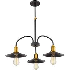 Shop Jazava 3 Lights Modern Pendant Light Black And Brass Finish On Sale Overstock 30977624